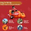 imageJoiedomi Thanksgiving Inflatable Decoration 6 FT Long Turkey Cornucopia Inflatable with Builtin LEDs for Thanksgiving Party Indoor Outdoor Yard Garden Lawn Fall DecorTurkey with Pumpkin