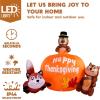 imageJoiedomi Thanksgiving Inflatable Decoration 6 FT Long Turkey Cornucopia Inflatable with Builtin LEDs for Thanksgiving Party Indoor Outdoor Yard Garden Lawn Fall DecorRacoon and Squirrel with pumpkin