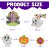 imageKlever Kits Halloween Gem Art Kit Kids Halloween Crafts Party Supplies Diamond Painting Kit with Stickers Suncatchers and Keychains Party Favor DIY Activities School Game Goodies Gift