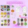 imageKlever Kits Halloween Gem Art Kit Kids Halloween Crafts Party Supplies Diamond Painting Kit with Stickers Suncatchers and Keychains Party Favor DIY Activities School Game Goodies Gift