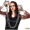 imageSpooktacular Creations 2 Packs Halloween Chains 6 Feet Plastic Chains Props Fake Chain Link Prop for Costume Party Decoration Dressup Party Halloween Cosplay Accessories