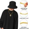 imageSpooktacular Creations 2 pcs Gold Dollar Chains Necklaces Money Pendant Chain Hip Hop Dollar Sign Necklace Jewelry Halloween Accessory for Men Women Dress Up Party