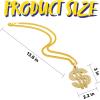 imageSpooktacular Creations 2 pcs Gold Dollar Chains Necklaces Money Pendant Chain Hip Hop Dollar Sign Necklace Jewelry Halloween Accessory for Men Women Dress Up Party