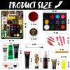 imageSpooktacular Creations 25 PCS Halloween Family Makeup Kit 12 Color Special Effect Face Body Paint Costume Makeup Zombie Cosplay Wounds Injuries ampamp Blood for Halloween Party Supplies