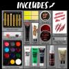 imageSpooktacular Creations 25 PCS Halloween Family Makeup Kit 12 Color Special Effect Face Body Paint Costume Makeup Zombie Cosplay Wounds Injuries ampamp Blood for Halloween Party Supplies