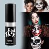imageSpooktacular Creations 3 PCS Halloween Makeup Face Body Paint Kit Clown Lip Eye Black Stick Set for Adult Football Baseball Sports SFX Clown Costume Cosplay Dress Up Black White Red 