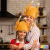 imageSpooktacular Creations 3 Pack Plush Roasted Turkey Hats for Thanksgiving and Halloween Costume Dress Up Party