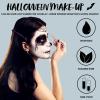 imageSpooktacular Creations 3PCS Halloween Makeup Face Body Paint Waterproof Foundation Cream Cake Tub Halloween Party Cosplay Clown Sfx Costume Dress Up Makeup for Adult1 Oz Each White Black Red