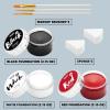 imageSpooktacular Creations 8 PCS Halloween Makeup Kit 3 Face Body Paint Oil Based Foundation Set with 3 Painting Brushes 2 Sponges for Halloween Clown SFX Zombie Skeleton Cosplay White Black Red 