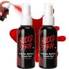imageSpooktacular Creations Fake Blood Spray 2 Packs of 2 oz Blood Spray Washable Fake Blood for Clothes Vampire Blood Stage blood for Halloween Costume Zombie Makeup ampamp Dress Up