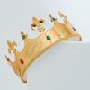 imageSpooktacular Creations Gold Royal King Crown Halloween Plastic Crown Hat for Kids Men Women Dress up Prince Costume Party Cosplay Props Pretend Play Party Accessories Decorations
