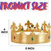 imageSpooktacular Creations Gold Royal King Crown Halloween Plastic Crown Hat for Kids Men Women Dress up Prince Costume Party Cosplay Props Pretend Play Party Accessories Decorations