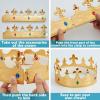 imageSpooktacular Creations Gold Royal King Crown Halloween Plastic Crown Hat for Kids Men Women Dress up Prince Costume Party Cosplay Props Pretend Play Party Accessories Decorations