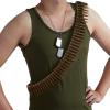 imageSpooktacular Creations Halloween Ammo Costume Accessories Included Army Bullet Belt with Fake Bullet and Dog Tag Necklace Bandolier and Stainless Steel Military Tag Toy Set for Soldier Cosplay