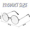 imageSpooktacular Creations Halloween Black Wizard Glasses Old Men Round Wire Costume Glasses Accessory for Men Women Halloween Dress Up Halloween Costume PropBlack