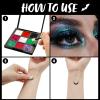 imageSpooktacular Creations Halloween Eye Makeup Kit with Eye Shadow Tattoo Sticker Flash Gel Makeup Pen Sponges Brush Makeup Palette for Halloween Costume Party Professional Cosplay