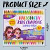 imageSpooktacular Creations Halloween Face Paint Crayon Set 42 Pcs Halloween Costume Body Paint Stencils Party Pack Including 42 Colors Birthday Toy Makeup Cosplay Party Supplies Gifts for Girls Boys