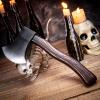 imageSpooktacular Creations Halloween Fake Hatchet Prop Lumberjack Costume Accessories Weapons Toy Realistic Felling Axe for Kids Women Men Halloween Costume Cosplay Party Trick Props Grey
