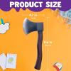 imageSpooktacular Creations Halloween Fake Hatchet Prop Lumberjack Costume Accessories Weapons Toy Realistic Felling Axe for Kids Women Men Halloween Costume Cosplay Party Trick Props Grey