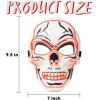 imageSpooktacular Creations Halloween LED Skull Mask with Light Up Gloves Red Scary Glow Up Skull and Glow in The Dark Skeleton Mask for Adult Halloween Cosplay Costumes Accessories Party Dress Up Prop