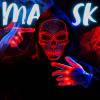 imageSpooktacular Creations Halloween LED Skull Mask with Light Up Gloves Red Scary Glow Up Skull and Glow in The Dark Skeleton Mask for Adult Halloween Cosplay Costumes Accessories Party Dress Up Prop