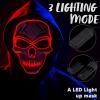 imageSpooktacular Creations Halloween LED Skull Mask with Light Up Gloves Red Scary Glow Up Skull and Glow in The Dark Skeleton Mask for Adult Halloween Cosplay Costumes Accessories Party Dress Up Prop
