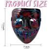 imageSpooktacular Creations Halloween Led Light Up Scary Mask and Gloves for Halloween Cosplay Costume Pink ampamp Blue 3 Modes Glow in The Dark Mask for Adult Men Women Teen Party Dress Up Accessory Gifts