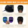 imageSpooktacular Creations Halloween Led Mask 50 Patterns Dynamic Static Images Face Transforming Light Up Mask with Gesture Sensing Glow Masks Cosplay Costume Accessory for Adult Teen Party Dress Up