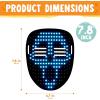 imageSpooktacular Creations Halloween Led Mask 50 Patterns Dynamic Static Images Face Transforming Light Up Mask with Gesture Sensing Glow Masks Cosplay Costume Accessory for Adult Teen Party Dress Up