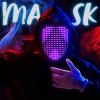 imageSpooktacular Creations Halloween Led Mask 50 Patterns Dynamic Static Images Face Transforming Light Up Mask with Gesture Sensing Glow Masks Cosplay Costume Accessory for Adult Teen Party Dress Up