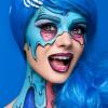 imageSpooktacular Creations Halloween Makeup Face Body Paint Waterproof Foundation Cream Cake Tub Halloween Party Cosplay Clown Sfx Costume and Dress Up Makeup for Adult1 Oz WhiteLight Blue