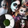 imageSpooktacular Creations Halloween Makeup Palette 3 Colors Face Body Paint Makeup Wheel Waterproof Zombie Skeleton Cosplay Face Painting for Adult and Kids 035 OzWhite Black Red White Black Dark Green
