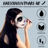 imageSpooktacular Creations Halloween Makeup Palette 3 Colors Face Body Paint for Adult SFX Zombie Skeleton Cosplay with Painting Brush Cosplay Party Dress Up 7 Oz White Black Red White Black Green