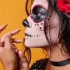 imageSpooktacular Creations Halloween Makeup Palette 3 Colors Face Body Paint for Adult SFX Zombie Skeleton Cosplay with Painting Brush Cosplay Party Dress Up 7 Oz White Black Red whiteblackred