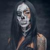 imageSpooktacular Creations Halloween Makeup Palette 3 Colors Face Body Paint for Adult SFX Zombie Skeleton Cosplay with Painting Brush Cosplay Party Dress Up 7 Oz White Black Red Black White Gray