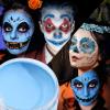 imageSpooktacular Creations Halloween Oil Face Paint Makeup Foundation Cream for Adult Waterproof Body Paint with Makeup Brush for Stage Film Clown Zombie SFX Dress Up Party Cosplay 2 Oz Blue