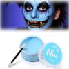 imageSpooktacular Creations Halloween Oil Face Paint Makeup Foundation Cream for Adult Waterproof Body Paint with Makeup Brush for Stage Film Clown Zombie SFX Dress Up Party Cosplay 2 Oz Blue