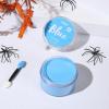 imageSpooktacular Creations Halloween Oil Face Paint Makeup Foundation Cream for Adult Waterproof Body Paint with Makeup Brush for Stage Film Clown Zombie SFX Dress Up Party Cosplay 2 Oz Blue