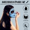 imageSpooktacular Creations Halloween Oil Face Paint Makeup Foundation Cream for Adult Waterproof Body Paint with Makeup Brush for Stage Film Clown Zombie SFX Dress Up Party Cosplay 2 Oz Blue