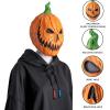 imageSpooktacular Creations Halloween Pumpkin Head Mask Scary Pumpkin Heads for Photoshoot Creepy Face Latex Mask Adult Halloween Cosplay Costume Accessories Novelty Masquerade Party
