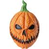 imageSpooktacular Creations Halloween Pumpkin Head Mask Scary Pumpkin Heads for Photoshoot Creepy Face Latex Mask Adult Halloween Cosplay Costume Accessories Novelty Masquerade Party