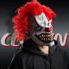 imageSpooktacular Creations Halloween Scary Clown Mask Horror Face Creepy Zombie Latex Mask Monster Masks Killer Evil Cosplay Costume Accessories for Adults Men Halloween Party Dress Up Prop