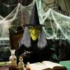 imageSpooktacular Creations Halloween Scary Witch Mask Creepy Latex Monster Face Mask with Black Hat Hair for Adult Halloween Horror Evil Cosplay Costume Accessories Realistic Party Dress Up Prop