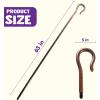 imageSpooktacular Creations Halloween Shepherd Staff Shepherds Crooked Walking Cane Accessory for Costume Dress Up PartyBROWN