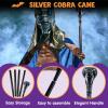 imageSpooktacular Creations Halloween Walking Cane Egyptian Snake Staff for Mystical Pharaoh Ancient Themed Dress Up PartySilver