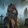 imageSpooktacular Creations LED Halloween Wolf Werewolf Mask with Movable Jaw Light Up Halloween Scary Mask for Adult Holiday Horror Cosplay Glow in the Dark Costume Accessories Party Dress Up Prop