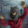imageSpooktacular Creations LED Halloween Wolf Werewolf Mask with Movable Jaw Light Up Halloween Scary Mask for Adult Holiday Horror Cosplay Glow in the Dark Costume Accessories Party Dress Up Prop