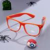 imageSpooktacular Creations Nerd Glasses Black Fake Glasses with Clear Lenses Costume Props Halloween Cosplay for Men Women Adult Halloween Accessories OutfitOrange