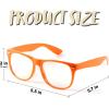 imageSpooktacular Creations Nerd Glasses Black Fake Glasses with Clear Lenses Costume Props Halloween Cosplay for Men Women Adult Halloween Accessories OutfitOrange