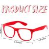 imageSpooktacular Creations Nerd Glasses Black Fake Glasses with Clear Lenses Costume Props Halloween Cosplay for Men Women Adult Halloween Accessories OutfitRed